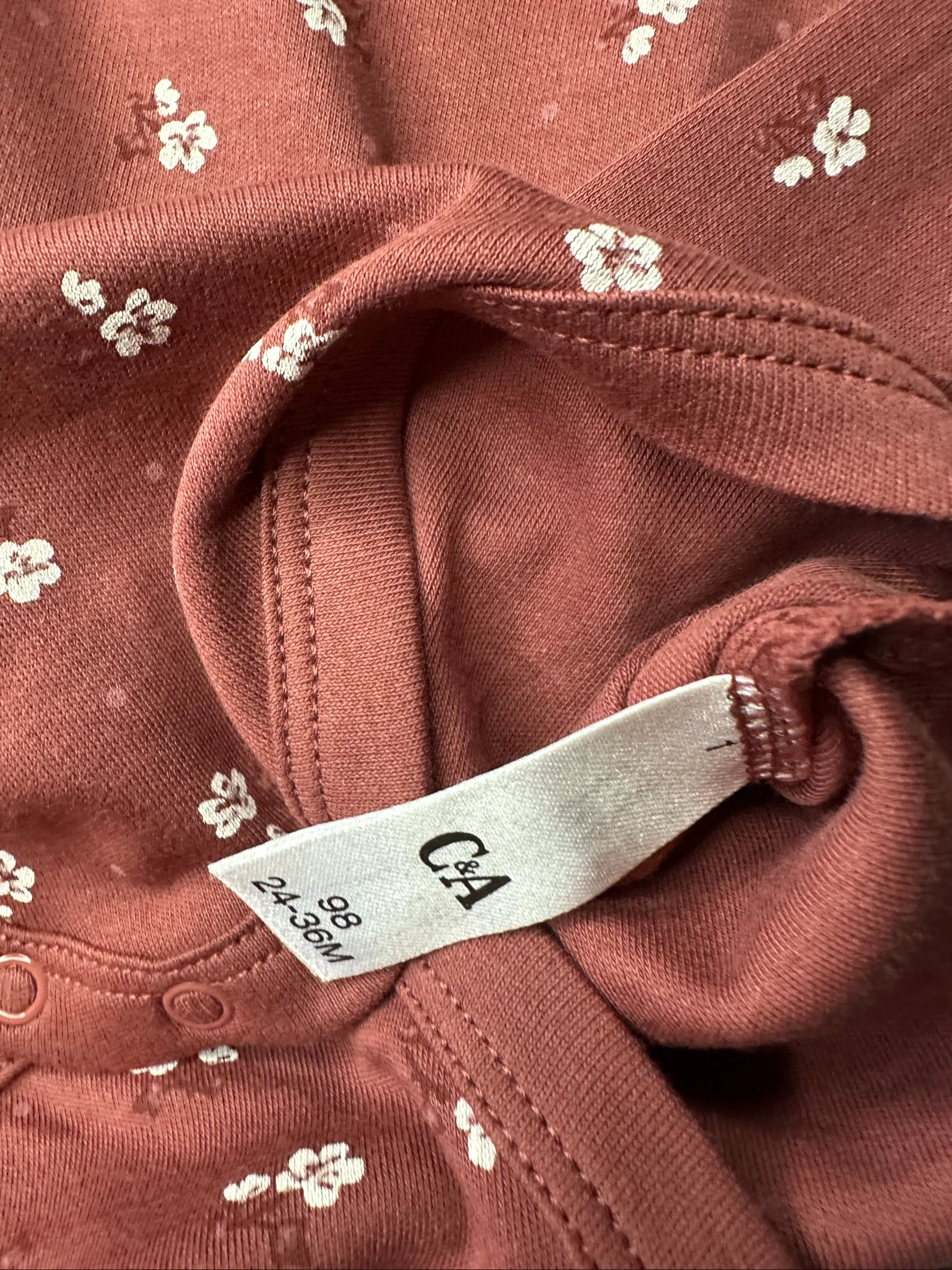 Body 24-36 maanden lange mouwen C&A roze met bloemen – photo 4